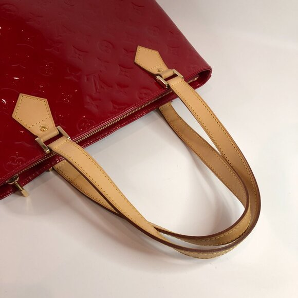 LV  Red Vernis Houston Tote Sku# 85785 (Gently Used) - Picture 11 of 12